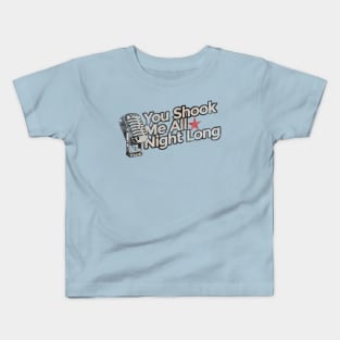 You Shook Me All Night Long - Vintage Karaoke song Kids T-Shirt